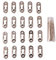 20x Perchas Gancho de Cuadro Colgadores de Cuadros Doble Agujero con Tornillos 42x16mm