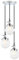 PathsOn Industrial Modern Vintage Loft Bar Edison Ceiling Pendant Lights Fitting Switched Chandelier Glass Globe 3 Lights Hanging Light Fixture for Island Living Room Dining Room Bedroom (Chrome)