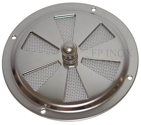 Rejilla de ventilación redonda de 102 mm con mosquitera de acero inoxidable 316 – A4