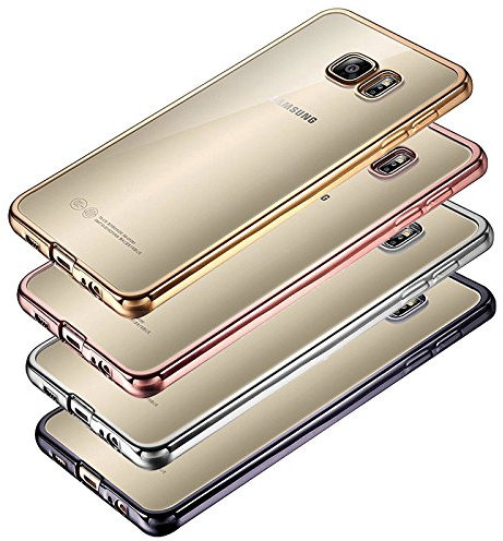 Eximmobile Chrom Case für Samsung Galaxy J3 (2017) | Handyhülle in Anthrazit aus Silikon Cover Schutzhülle aus hochwertigem TPU | Handytasche mit gutem Schutz | Handy Tasche Etui Hülle für Rückseite