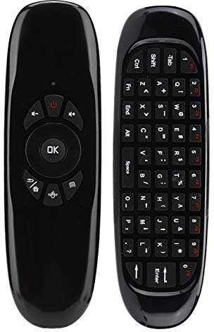 Control Remoto inalámbrico 2in1 USB 2.4G con Flying Mouse Keyboard y Sensor Incorporado para PC/Smart TV/Proyector, etc. Compatible con Windows/Mac OS/Android/Linux.
