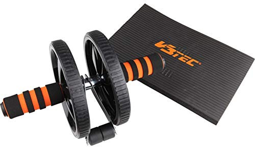 V3Tec AB Wheel Bauchtrainer (one Size, Black/orange)