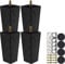 Keyohome 4PCS Height Sofa Legs Wooden Furniture Legs Replacement Armchair Cabinet Feet Wood Cabinets Legs Straight Wood Color for Couch Ottoman Dresser (Black 10CM) …