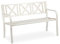 Relaxdays Gartenbank, 2 Sitzer, Terrasse, Balkon, Stahl, stabile Garten Sitzbank, HxBxT: 80,5 x 127 x 63 cm, weiß-bronze