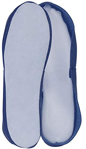 Harrys-Collection Damen Herren Kinder Ledersohle für Hüttenschuhe, Farben:blau, Schuhgröße:22/23