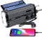 YIKANWEN Radio Solar Portátil, Radio Am/FM con Manivela y Batería Recargable 5000mAh, Linterna LED, Luz de Lectura y Alarma SOS para Camping y Exteriores