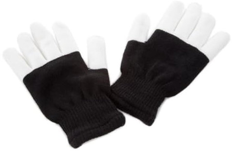 HQ-Power LED-Handschuhe, schwarz/weiß