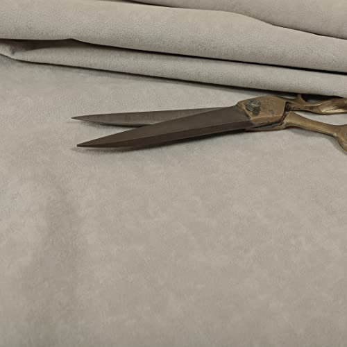 Redbrick Mill Fabrics Soft Quality Moleskin Grain Textured Velvet Effect in Silver Colour for Sofas Curtains (10cm x 8cm Sample)