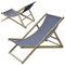 myowntrade Liegestuhl Liege Stuhl Strand Strandliege Sonnenliege Gartenliege Klappstuhl Anthrazit