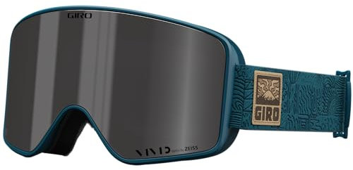 Giro Method Ski Goggles - Snowboard Goggles for Men, Women & Youth - Harbor Blue Adventure Grid Strap with Vivid Smoke & Vivid Infrared Lenses