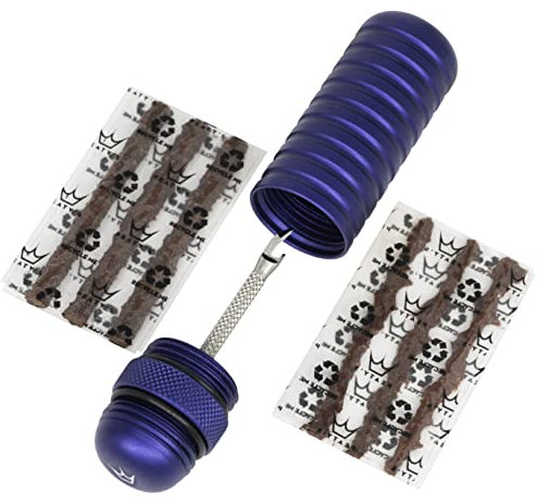 Peaty's Tubeless Bike Tyre Puncture Repair Plugger Kit - For MTB, Road & XC Bicycle Tyres - Unique Single-Sided Fork, For Rapid Puncture Repair To Fix Punctures Fast - 3x 3mm & 1.5mm Plugs - Navy