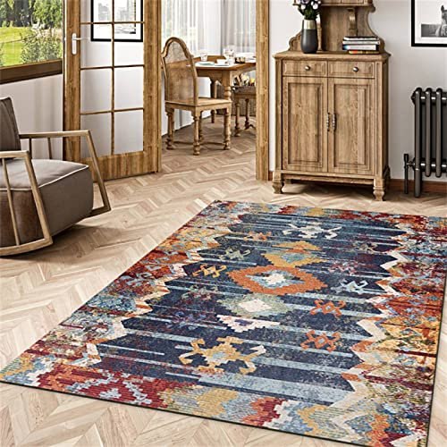 Teppich Günstig Teppich Nach Maß Kaffeefarbener Retro-Garten-Wohnzimmerkorridor Im Freien, Pflegeleichte, rutschfeste, Dauerhafte Geräuschreduzierung Teppich Ethno 80X160cm