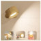 Lampada da parete a LED, Applique da parete Controllo touch 3 temperature colore, 3 luminosità Batteria ricaricabile Faretti da parete Ruotare di 360° magnetica Lampada 1 Pack (venatura del legno)