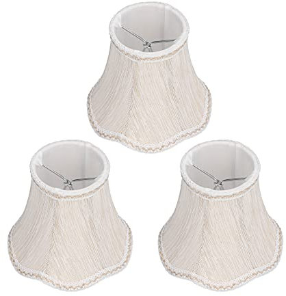 Kronleuchter-Schirme, Lampenschirm Clip On, Gold Lampenschirme, 3er-Set, modern, die auf die Lampenschirme der Glühlampe aufgesteckt werden, für Hängelampe Tischlampe Stehlampe Ersatz
