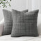 Topfinel Kissenbezug 40x40 cm Grau Kordsamt Kissenbezüge Kissenhülle 2er Set Dekokissenbezug Sofakissen Dekokissen Deko für Sofa Schlafzimmer Wohnzimmer Balkon Flauschig