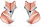 Fuchs Ohrstecker 925 Sterling Silber Fuchs Ohrringe Schmuck Geschenk für Damen Mädchen Mama Mutter(Origami-Fuchs)