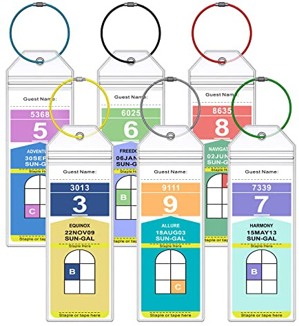 Cruise Luggage Tag Holder for Royal Caribbean Ships & Celebrity, 6Pack Clear Tags Cruise Travel Essentials for 2026-2027