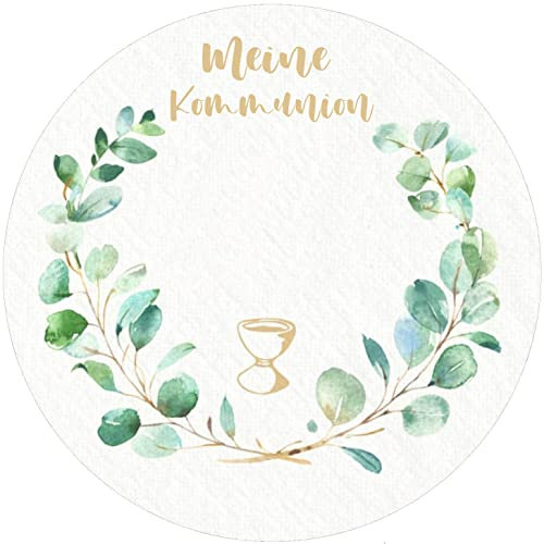 Fondant Tortenaufleger Tortenbild Geburtstag MEINE KOMMUNION personalisiert mit WUNSCHNAME & DATUM