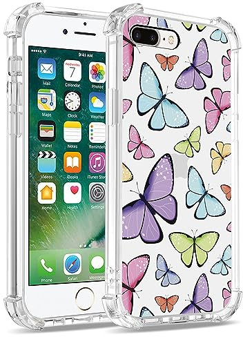Bear Village Coque pour iPhone 7 Plus/iPhone 8 Plus, Antichoc Etui Protection Housse en Clair TPU, Transparent Anti-Jaune Anti-Rayures Silicone Coque pour iPhone 7 Plus/iPhone 8 Plus, Modèle-27