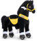PonyCycle Esencial Modelo E Balancin Caballo con Ruedas Caballito para Montar Juguetes Exterior para Niños Regalo Cumpleaños Niños (con Freno/Talla 3 para 3-4 años) Caballo Negro - E338