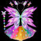 Tacobear Lumineux Ailes de Fée Déguisement Enfant Fille avec LED Tutu Jupe Tulle Serre-tête Baguette Oreilles Elfe Ailes Papillon Costume pour Carnaval Halloween (Coloré)
