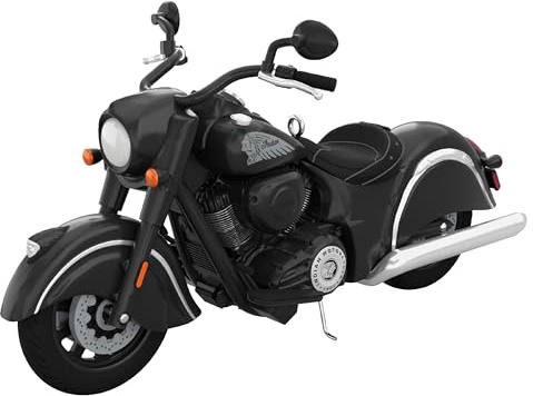 Hallmark Keepsake Weihnachtsschmuck 2024 Indianer Motorrad Häuptling Dark Horse 2024 Metall Geschenke für Autosammler