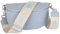 MIRROSI® Bauchtasche Damen, Echtleder, Made in Italy, Umhängetasche, Brusttasche, Crossbody Bag (1 Tasche & 2 Gurte) (Babyblau (Liebling), Große Tasche (28x18x9cm))