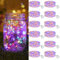 btfarm Lot de 12 Mini Guirlande LED à Pile, 2M 20LED 3 Modes Pile, IP65 Étanche Petite Guirlande Lumineuse Led Interieur Décoration pour Jardin, Chambre, Mariage, Fête, Noël, multi-colore