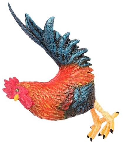 HAWILLOSCH modèle de Figurine de Statue de Poule Sculpture animalière 3D Sculpture de Poulet Faux Jouets Toys modèle de volaille simulée décor de Vif Plastique
