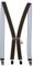 Zukunftsenkel Hosenträger 4 Starke Clips X-Form 2,5cm Breite Herren Damen Skihose Arbeitshose Verstellbar und Elastisch Fasnacht H-Form (Braun)