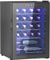 HOMCOM 53L Wine Cooler, 20 Bottles, 5-18℃ Freestanding Wine Fridge with Glass Door, LED Light, Temperature Control and Digital Touch Screen, Black