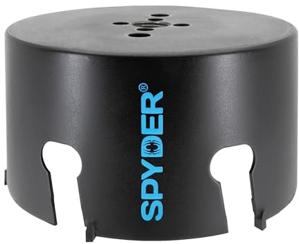 Spyder 4-3/4-Inch Diameter Carbide Tipped Hole Saw, for Fiber Cement Board, Wood, PVC, Plastic, Concrete Block, Ceramic Tile, and More (600047CF)