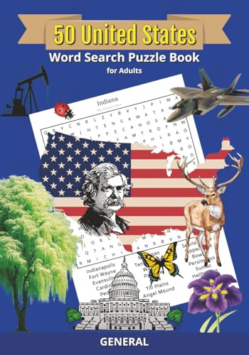 50 United States Word Search Puzzle Book for Adults: 52 Puzzles | Educational & Fun (50 United States Puzzle Books)