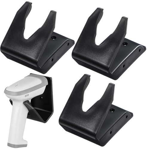 AMUSLESUR 3pcs Scanner Stand for Handheld Barcode Readers Mounting Bracket Desk Holder for Supermarket Retail Store Scanning Barcode Reader Cradle Holder Base