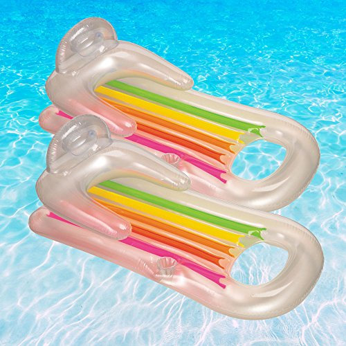 Intex King Kool Lounge für Schwimmbäder, Silber, 2er-Pack