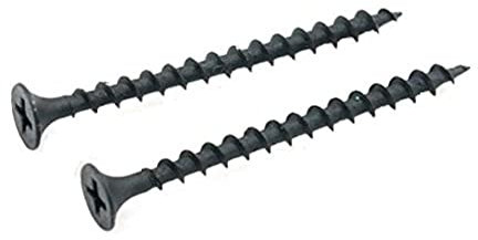 Merriway BH02571 (50 Pcs) Phillips Grip Tite Bugle Head Drywall Screw, Black Phosphate 3.5 x 45mm (No. 6 x 1.3/4 inch) - Pack of 50 Pieces