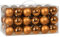 Deuba® Weihnachtskugeln 54tlg Ø 6cm Kunststoff matt glänzend Christbaumkugeln Christbaumschmuck Anhänger Weihnachtsbaumkugeln Weihnachtsdeko Braun