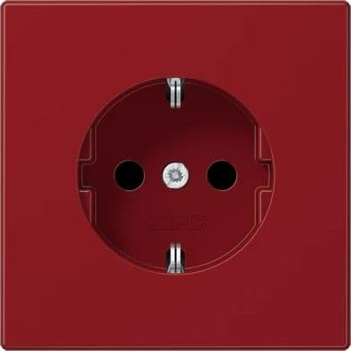 Jung Schuko Steckdose 16 A 250 V Bruchsicher Serie LS Rot, 1 Stück, LS 1520 BF RT
