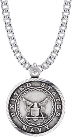Medaille aus Sterling-Silber 925, Motiv: USA mit Saint Michael Rückseite, 1,9 cm