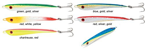 Zebco 3475060 60 g Twin Head Cuillère ondulante, vert/jaune. X 3 Unités