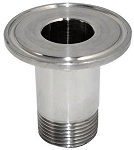 3/4 Sanitär AG Gewindefitting Flansch Ferrule Für Tri Clamp 50.5mm BSPT