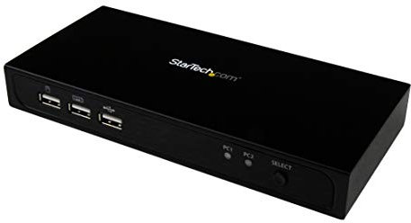 StarTech.com 2-port DisplayPort KVM Switch with Built-in USB 2.0 Hub - Supports 4K Video Resolution at 30Hz - Ultra HD (SV231DPU2)