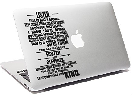 ericraft Doctor Who Zitat Aufkleber Fear Can Make You Kind, MacBook-Aufkleber, Autoaufkleber, Fenster-Aufkleber