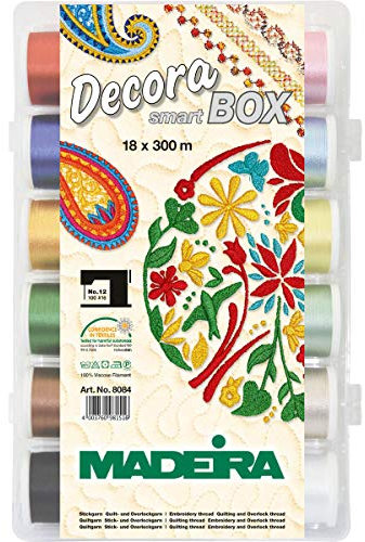 Madeira Smartbox Decora No.12, Mehrfarbig Garn, 18 x 300 m Spulen