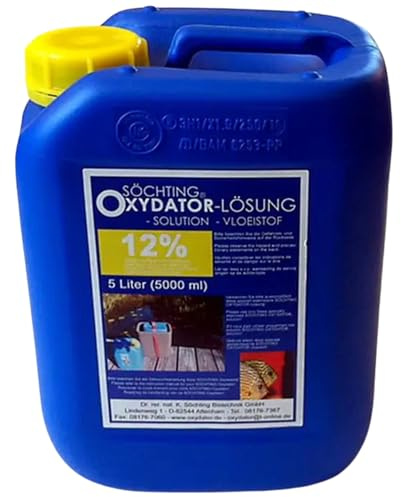 Söchting Oxydator-Lösung 12% 5 Liter Kanister – Profi-Großpackung für Teiche & große Anlagen – Maximale Sauerstoff-Power & Algenstopp – Wirtschaftlicher Vorratspack – Original Söchting