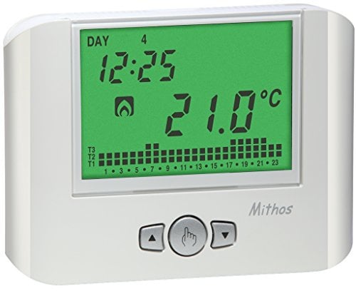 VEMER VE766800 MITHOS - Cronotermostato Elettronico Settimanale da Parete, Alimentazione 230V, Bianco
