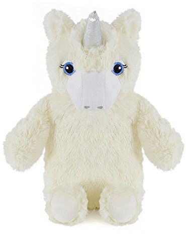 Kids Large Fantasy Themed Unicorn Design Soft Faux Fur Covered Hotwater Bottle Cream