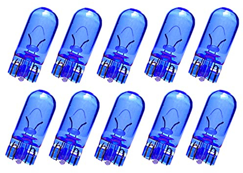 10x W5W 12V 5W Blue Vision Standlicht Kennzeichen Glas Lampen E-Zeichen 10 Stück