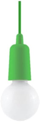 SOLLUX Pendelleuchte DIEGO Einzigartiges Design ohne Lampenschirm Minimalistische Beleuchtung LED einzelne grüne Glühbirne