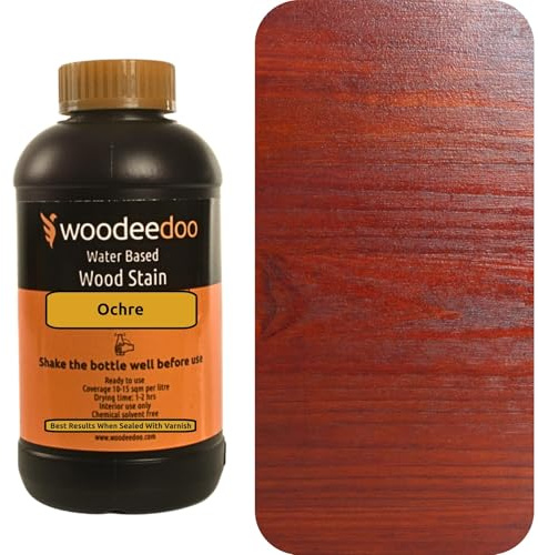 WooDeeDoo Water Based Wood Stain | Wood Dye | Ready to Use | Environmentally Friendly | Solvent Free | Odour Free | 200 ml | Ochre
